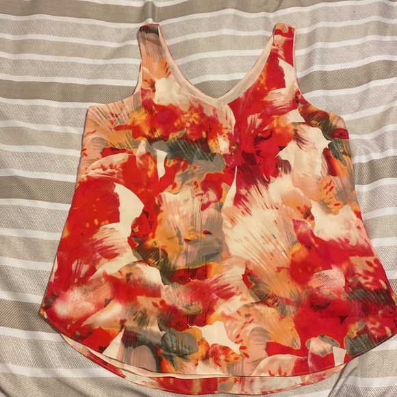 RW&CO floral pink tank top size medium - Picture 1 of 4